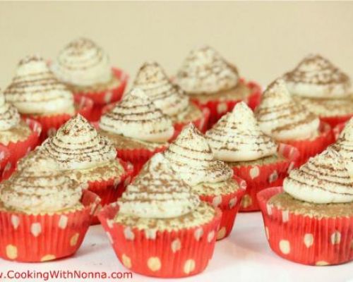 Tiramisu Cupcakes with Mascarpone Frosting